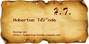 Hubertus Tünde névjegykártya