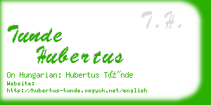 tunde hubertus business card